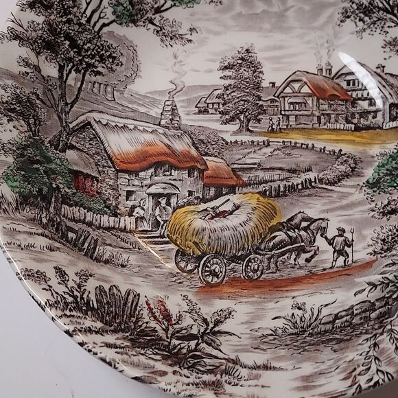Yorkshire Ironstone Serving Bowl Round 9 Inches VINTAGE - Picture 2 of 11